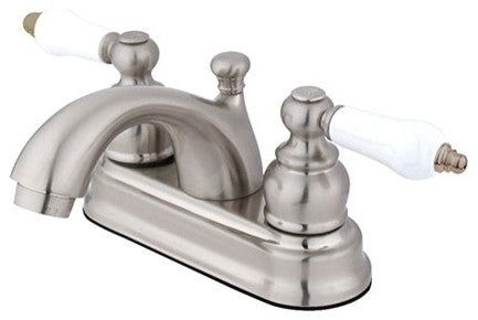 Kingston Brass 4" Centerset Bathroom Faucet w/Retail Pop-Up, Brushed Nickel