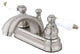 Kingston Brass 4" Centerset Bathroom Faucet w/Retail Pop-Up, Brushed Nickel
