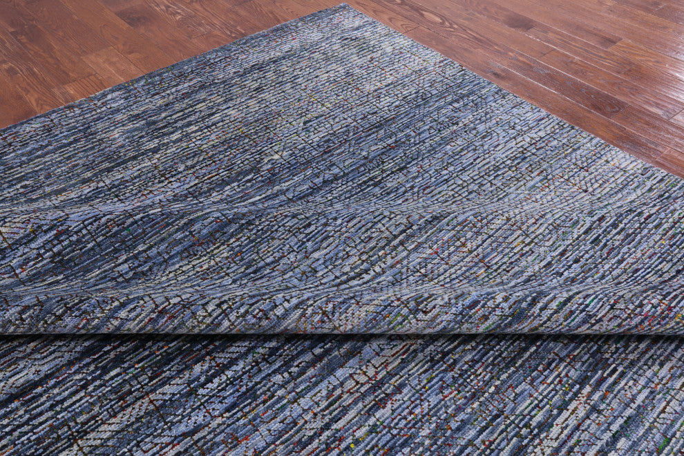 9' 11" X 13' 6" Hand Knotted Persian Gabbeh Wool and Silk Rug Q8600