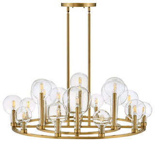 Hinkley Alchemy Chandelier, Lacquered Brass, 15 Light