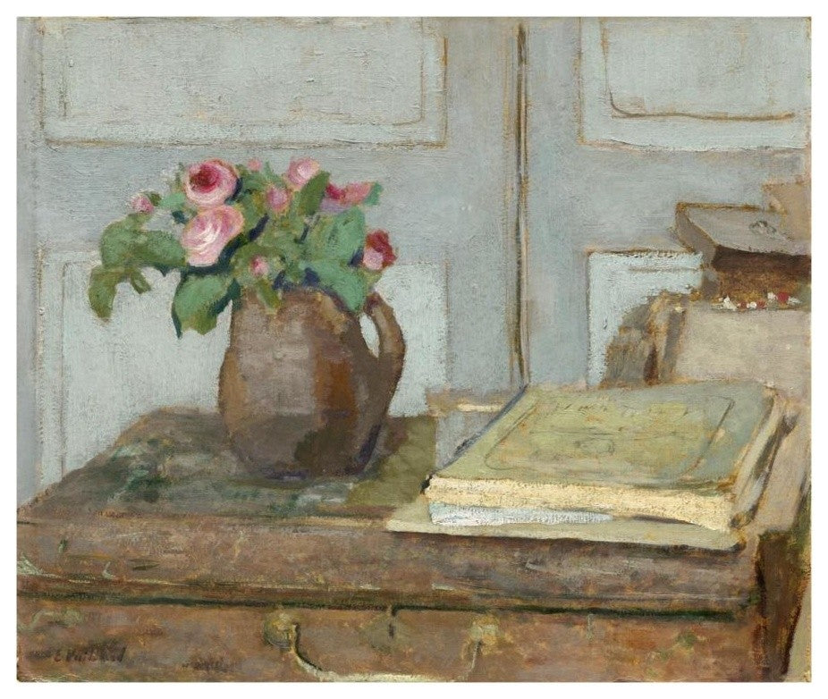 "The Artist's Paint Box and Moss Roses, 1898" Print by Edouard Vuillard, 18"x15"