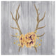 "Antlers and Poppies I Sq Spice" Digital Paper Print by Elyse DeNeige, 42"x42"
