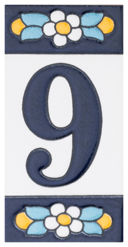 Sevillano Flora Letters 2-1/8 in. x 4-3/8 in. Ceramic Wall Tile, 9