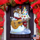 Guitar Rocker Snowman Wall and Door Hanger by Dona Gelsinger