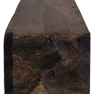 Rough Hewn Fireplace Shelf Mantel, Dark Chocolate Oak, 36"