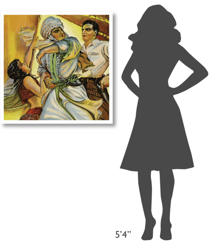 "Vintage Film Posters: Love in the Desert "Okens Ros" - Detail" Print, 32"x32"
