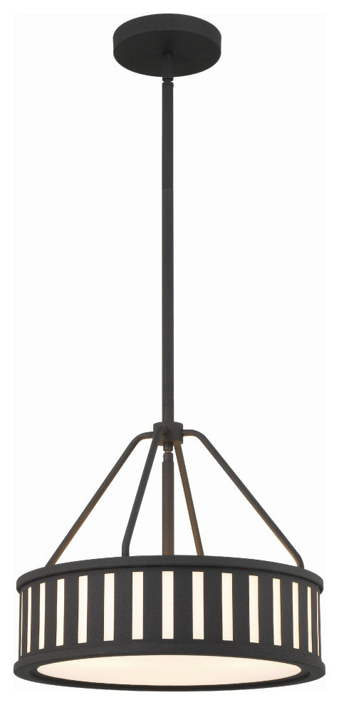 Kendal 3-Light Black Forged Pendant