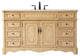 Elegant VF30460AB 60"Double Bathroom Vanity, Antique Beige
