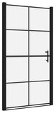 vidaXL Shower Doors Bathroom Shower Enclosure Tempered Glass 39.4"x70.1" Black