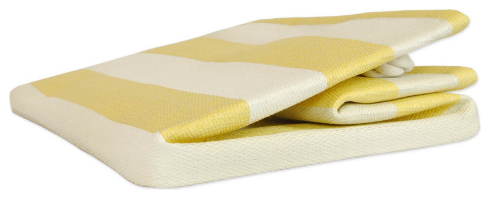 Paper Bin Stripe Yellow Rectangle Medium 15"x10"x12"