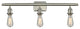 3-Light Dimmable LED Bare Bulb 26" Bath Fixture, Brushed Satin Nickel