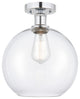 Innovations 616-1F-PC-G122-10 1 Light Semi-Flush Mount, Polished Chrome