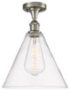 Innovations 516-1C-SN-GBC-122 1 Light Semi-Flush Mount, Brushed Satin Nickel