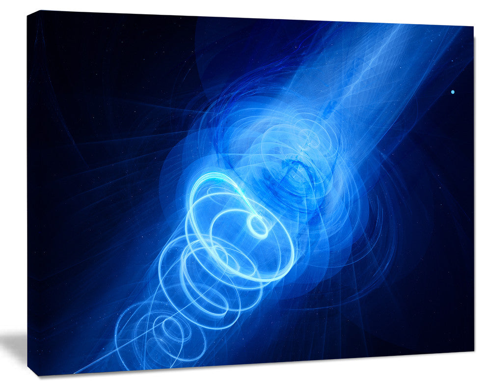 New Plasma Weapon in Space, Large Abstract Canvas Wall Art, 60"x28"