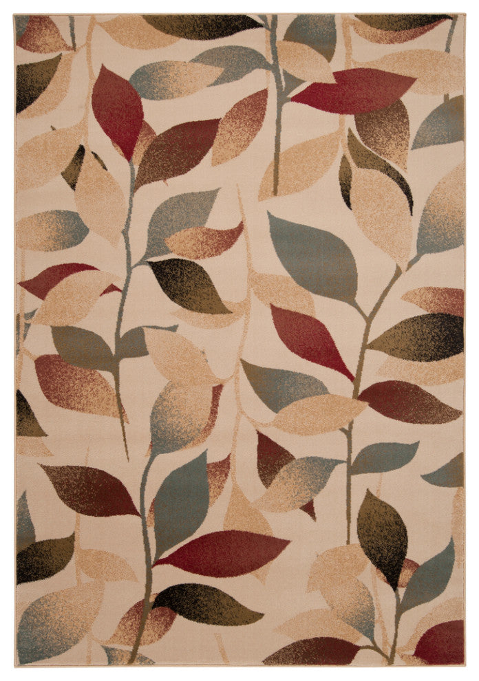 Surya Riley RLY-5010 6'7"x9'6" Rug, Dark Red/Brown/Camel/Pear/Charcoal/Black/Tan