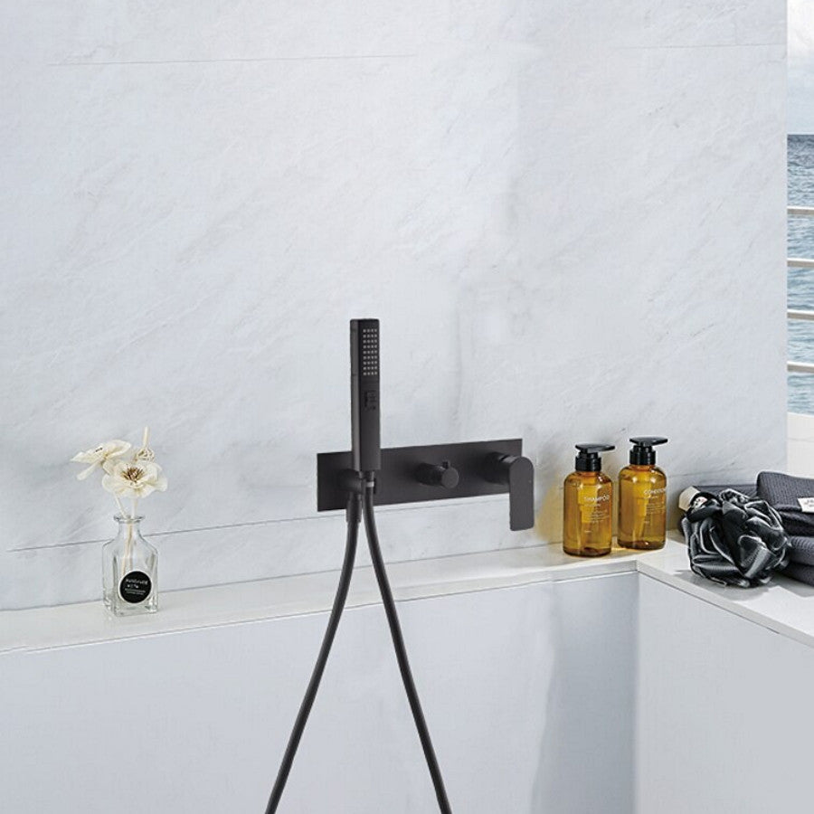 Wasser™ Complete Shower System With Handheld Sprayer, Matte Black, 8" Rain Showe