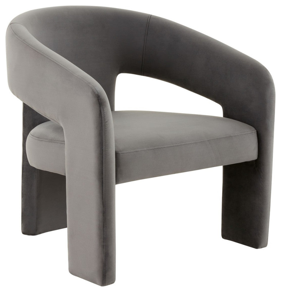 Safavieh Couture Roseanna Modern Accent Chair, Dark Grey