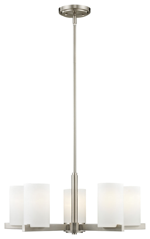 Astoria Chandelier, Brushed Nickel