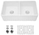 33" x 18" Fireclay Single Bowl Farmhouse Apron Kitchen Sink with Accessories