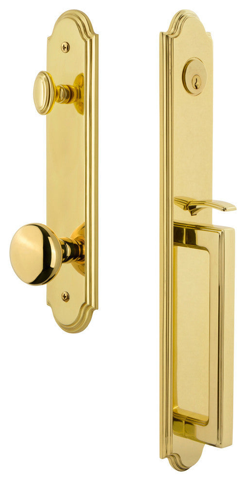 Arc 1-Piece Dummy Handleset, D Grip and Fifth Avenue, Lifetime Brass, 848577