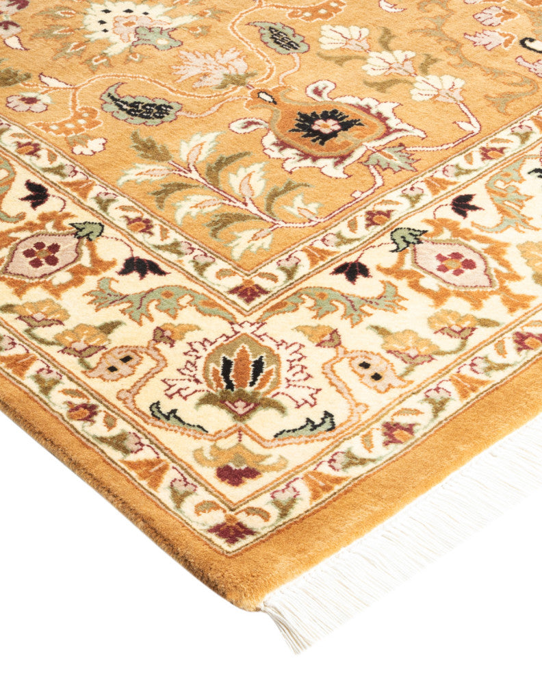 Mogul, One-of-a-Kind Hand-Knotted Area Rug Yellow, 4' 2 x 6' 5