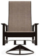 Leeward Sling Outdoor Swivel Rocker, Augustine Fennel/Kona