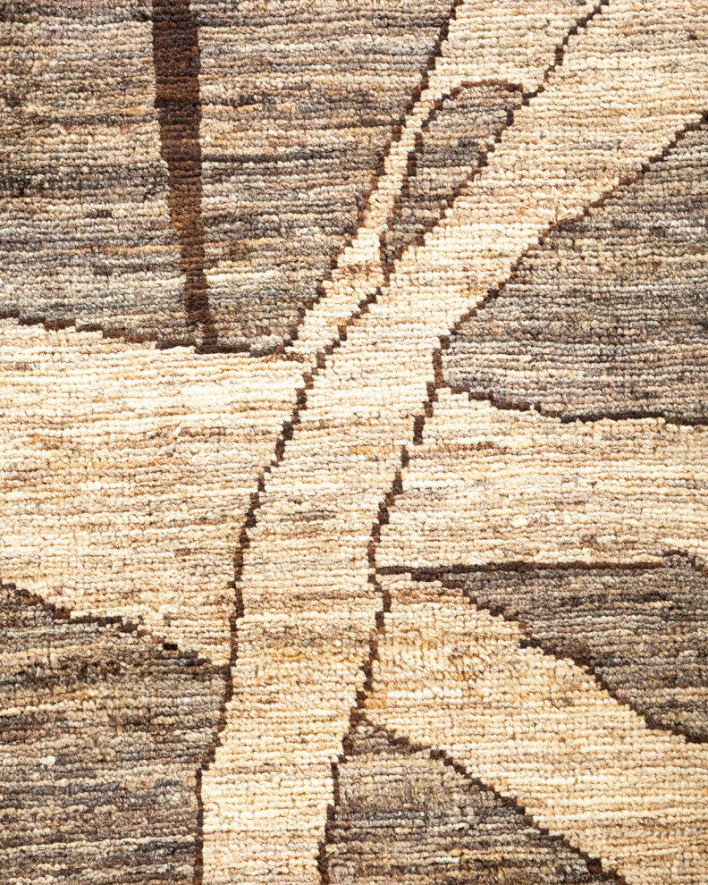 Eclectic, One-of-a-Kind Hand-Knotted Area Rug Beige, 8'10"x11'10"