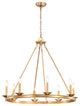 Mia 8-Light Metal Round Chandelier, Glossy Bronze