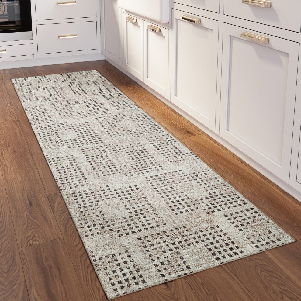 Delano DA1 Ivory 2'6" x 12' Runner Rug