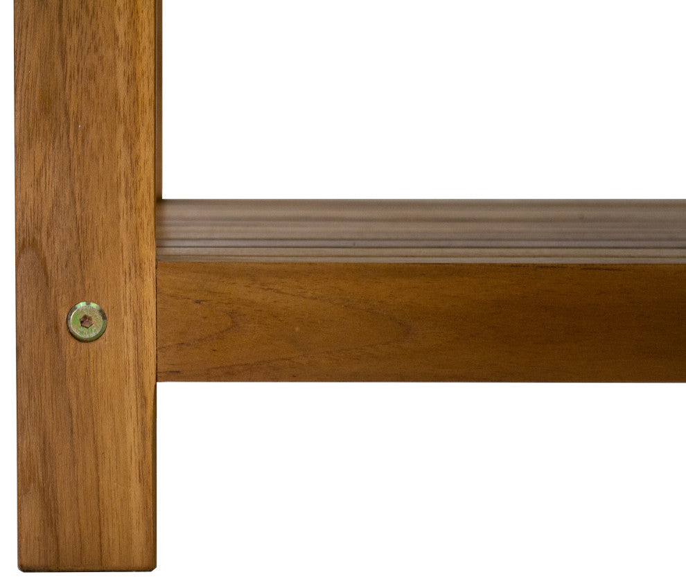Nordic Style Oiled Teak Spa Bench With Shelf "“ 18"³