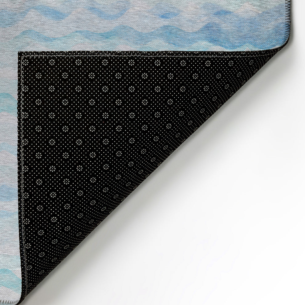 Indoor/Outdoor Seabreeze SZ16 Denim Machine Washable 8' x 10' Rug