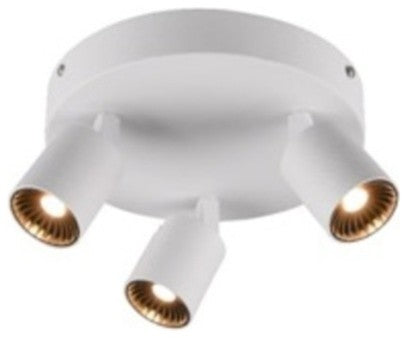 Cayman 3 in a Round Pan Ceiling Light, White