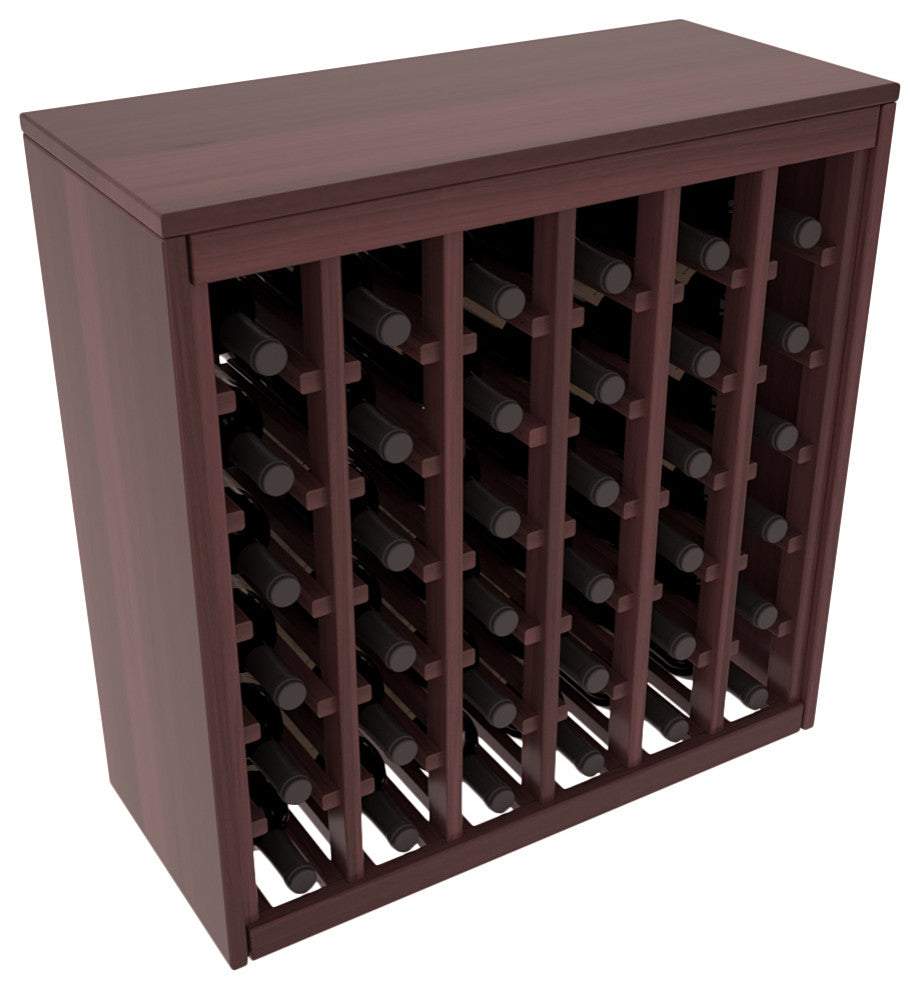 36-Bottle Deluxe Wine Rack,  Redwood, Walnut+ Satin
