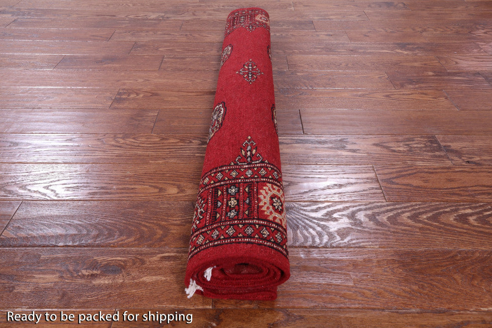 4' 1" X 6' 2" Silky Bokhara Handmade Wool Rug - Q13795