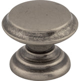 Top Knobs M1232 Flat 1-3/8 Inch Mushroom Cabinet Knob - Pewter Antique