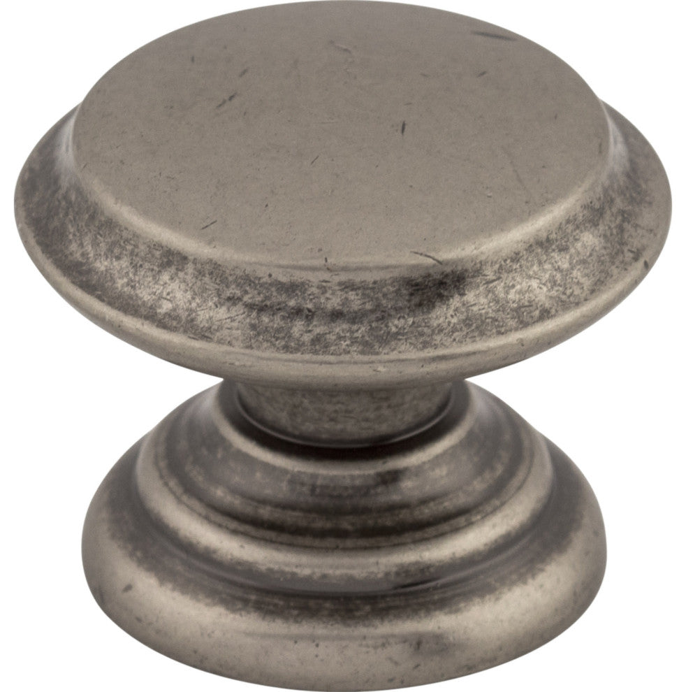 Top Knobs M1232 Flat 1-3/8 Inch Mushroom Cabinet Knob - Pewter Antique