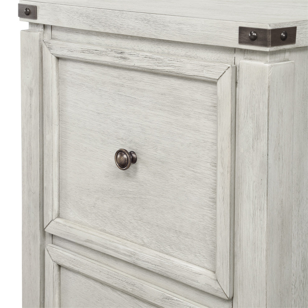 Baton Rouge 2 Drawer File Cabinet, Champagne Oak Finish