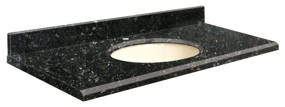 Quartz 49"x22" Vanity Top, Single Faucet Hole, Interlude, Biscuit Bowl