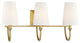 Cameron 3-Light Bath, Warm Brass
