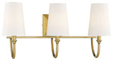 Cameron 3-Light Bath, Warm Brass