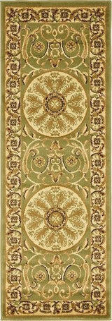 Unique Loom Light Green Napoleon Versailles 2' 2 x 6' 0 Runner Rug