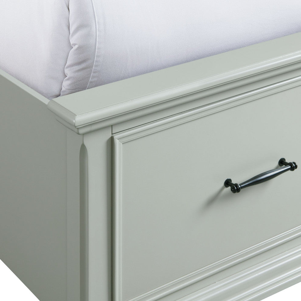Picket House Furnishings Brooks Platform Storage 3PC Bedroom Set, Grey