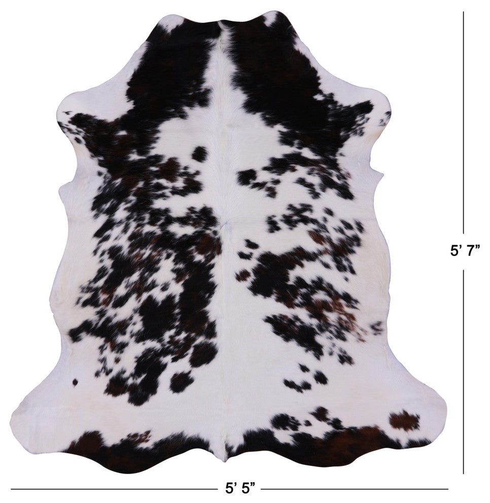 Organic Natural Hair-On Cowhide Area Rug 5' 7" X 5' 5" C1730