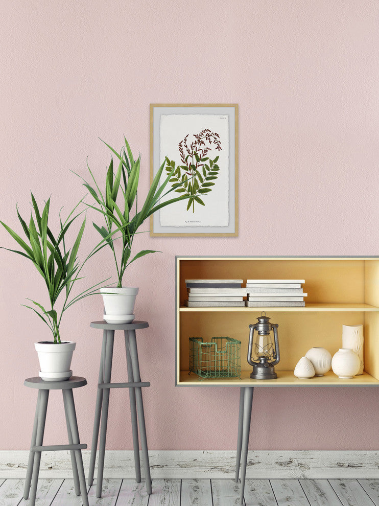 "Sympathy Ferns" Framed Painting Print, 12"x18"