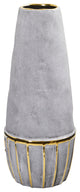 15 Regal Stone Decorative Vase with Gold Accents