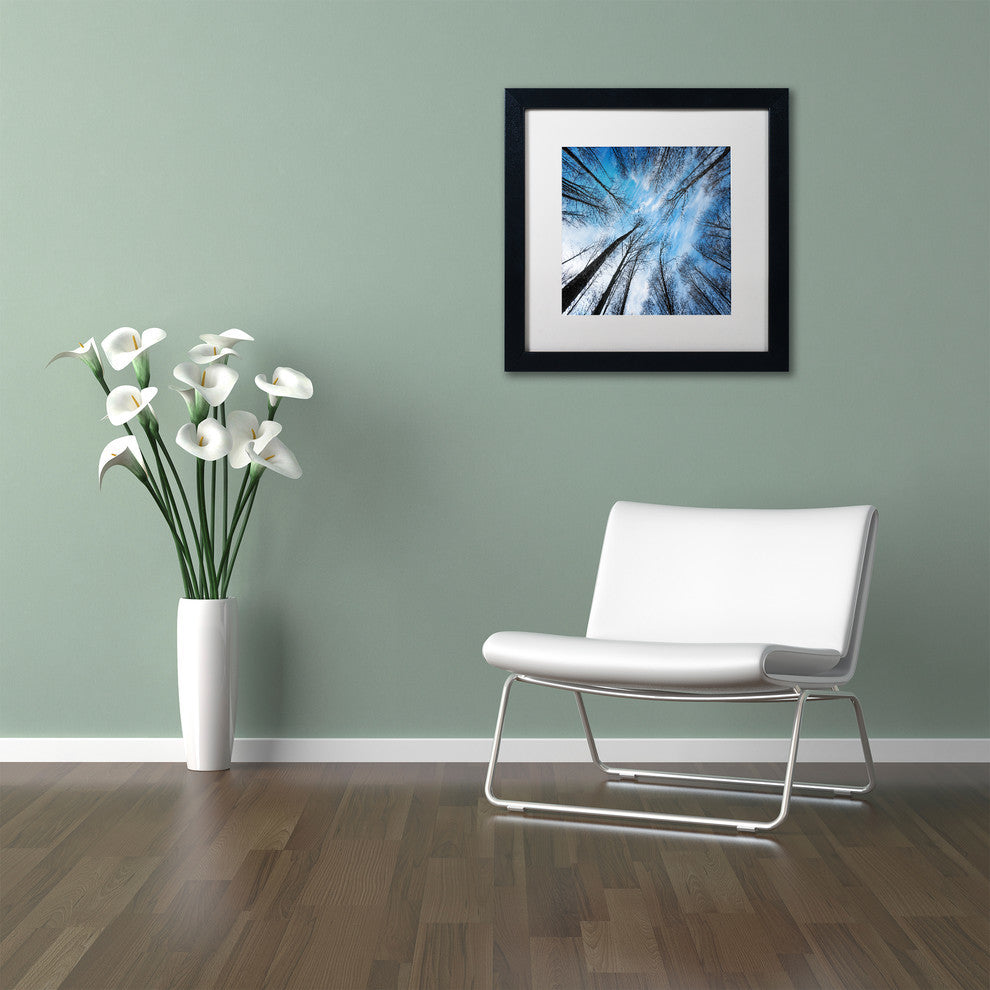 Philippe Sainte-Laudy 'Blue Crunch' Art, Black Frame, White Matte, 11"x11"