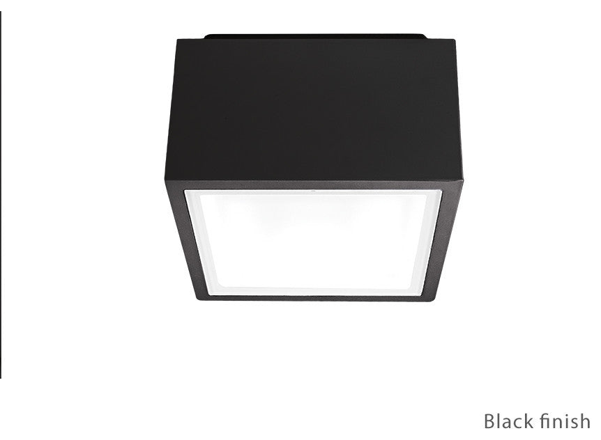 Modern Forms Bloc LED Flush Mount Outdoor Ceiling Lighting, Black