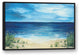 Peaceful Beach Scene 32x48 Black Floating Framed Canvas