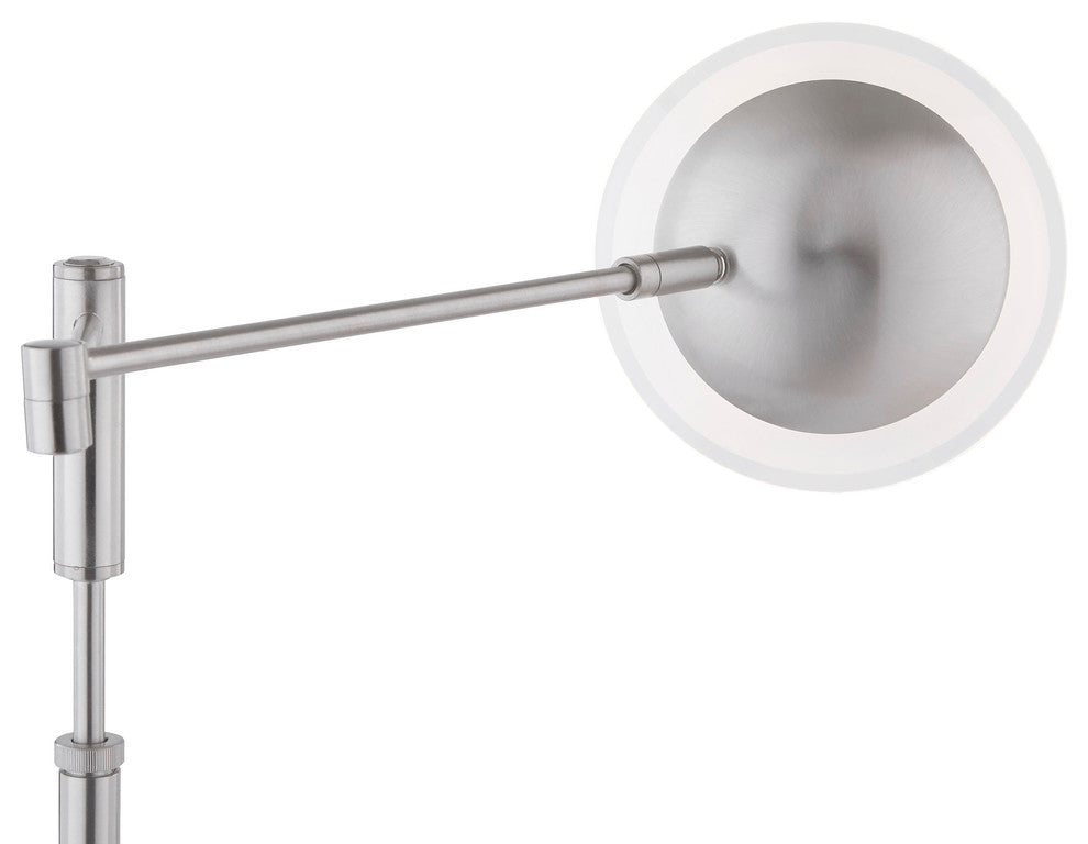 Meran Turbo Table Lamp, Satin Nickel
