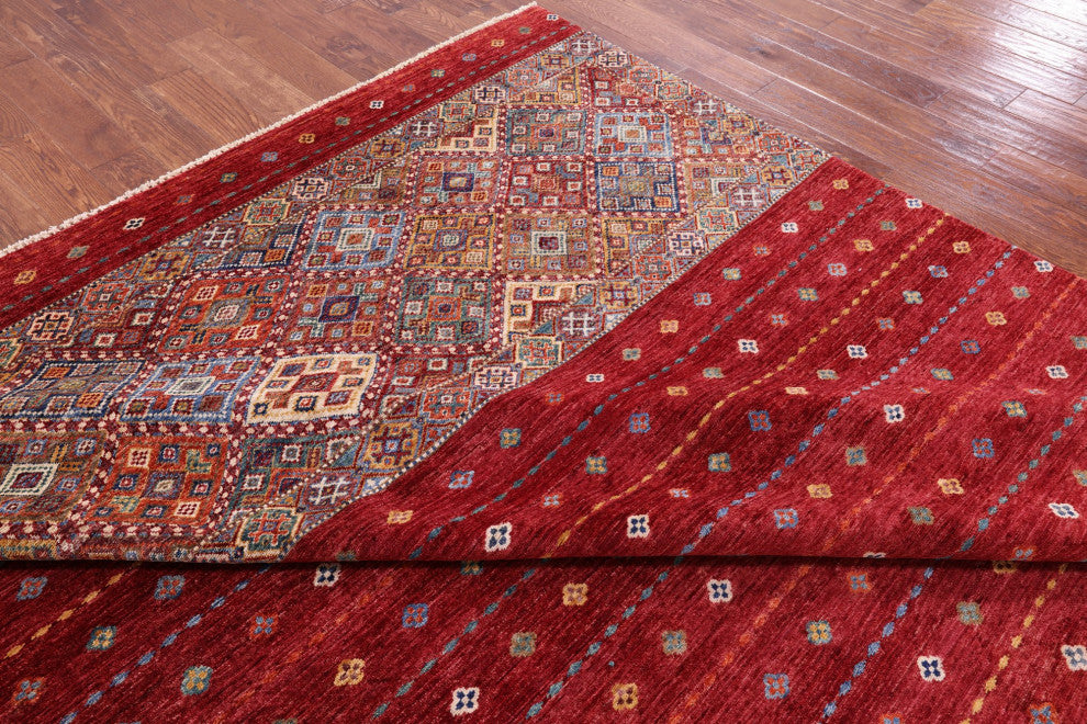 8' 3" X 11' 4" Khorjin Super Kazak Handmade Rug Q10747